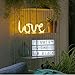 QiaoFei Neon Love Signs Light LED Love Art Decorative Marquee Sign - Wall Decor/Table Decor for Wedding party Kids Room Living Room House Bar Pub Hotel Beach Recreational (warm white)