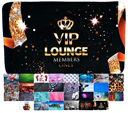 Sanilo Badteppich I viele schöne Badematten zur Auswahl I Badvorleger sehr weich und rutschfest I waschbar und schnelltrocknend (VIP-Lounge, 70 x 110 cm) Cover