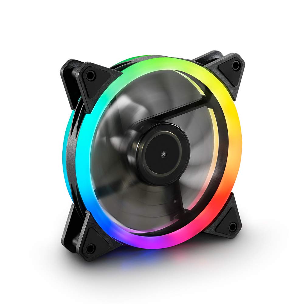 Sharkoon SSB RGB Shark Blades RGB Gaming Fan With Digitally Addressable LEDs - Black
