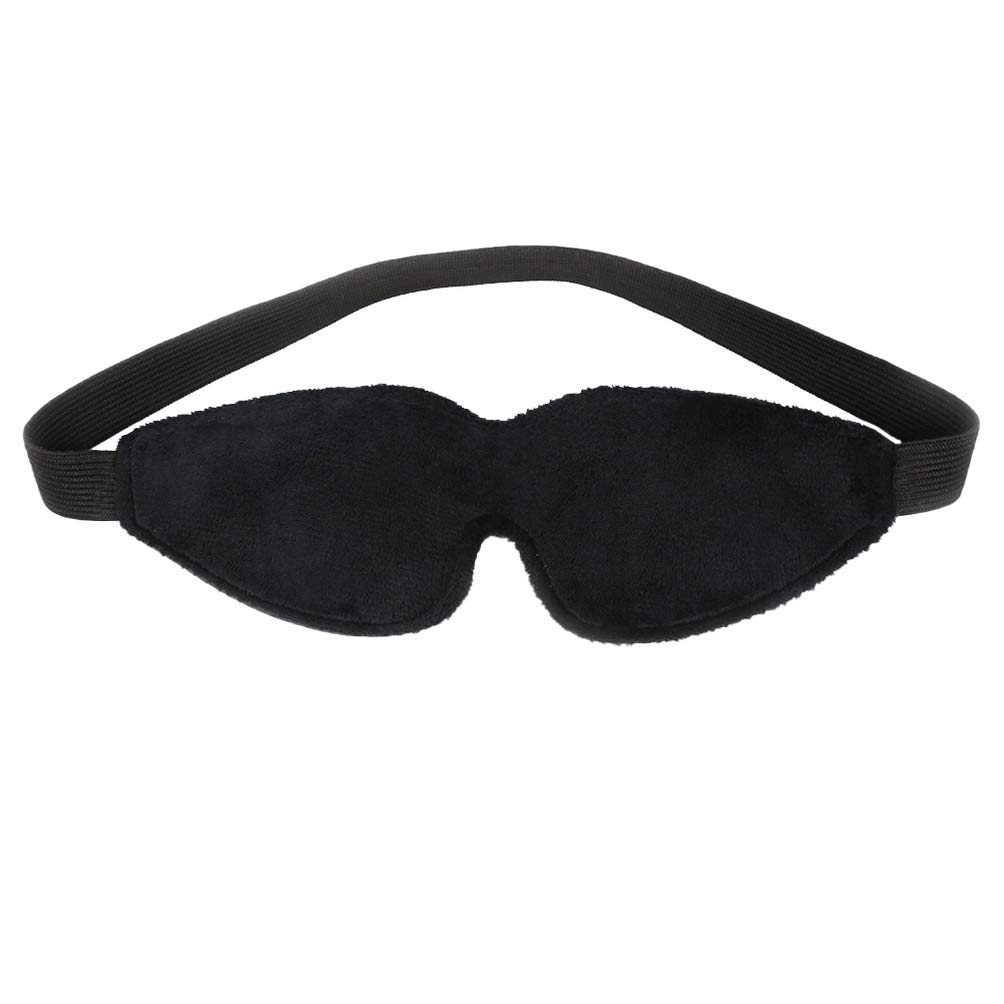 Healifty Leather Blindfold Sleep Masks Eye Mask for Eye Cover Game Play Lover Costume (Black)