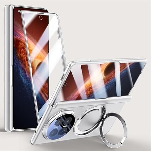 �K�pHonor Magic V6�̃}�O�l�b�g�q���W�P�[�X,�j�b�N�X�ɂ͉�]���X�^���h�A���h�X�N���[���v���e�N�^�[����������Ă���A�X�^�C���b�V���i�y�ʂŏՓ������ɋ��������^�̃��b�L�v���e�N�g�J�o�[���� (�V���o�[,Magic V6,�A���`�s�[�s���O)