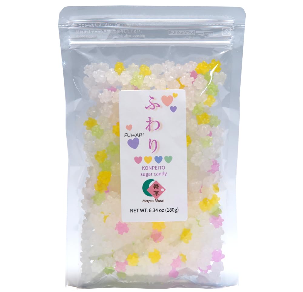 Mayca Moon KONPEITO Candy KOTOCA series Japanese Tiny Sugar Candy Japanese sweets (180g, FUWARI)