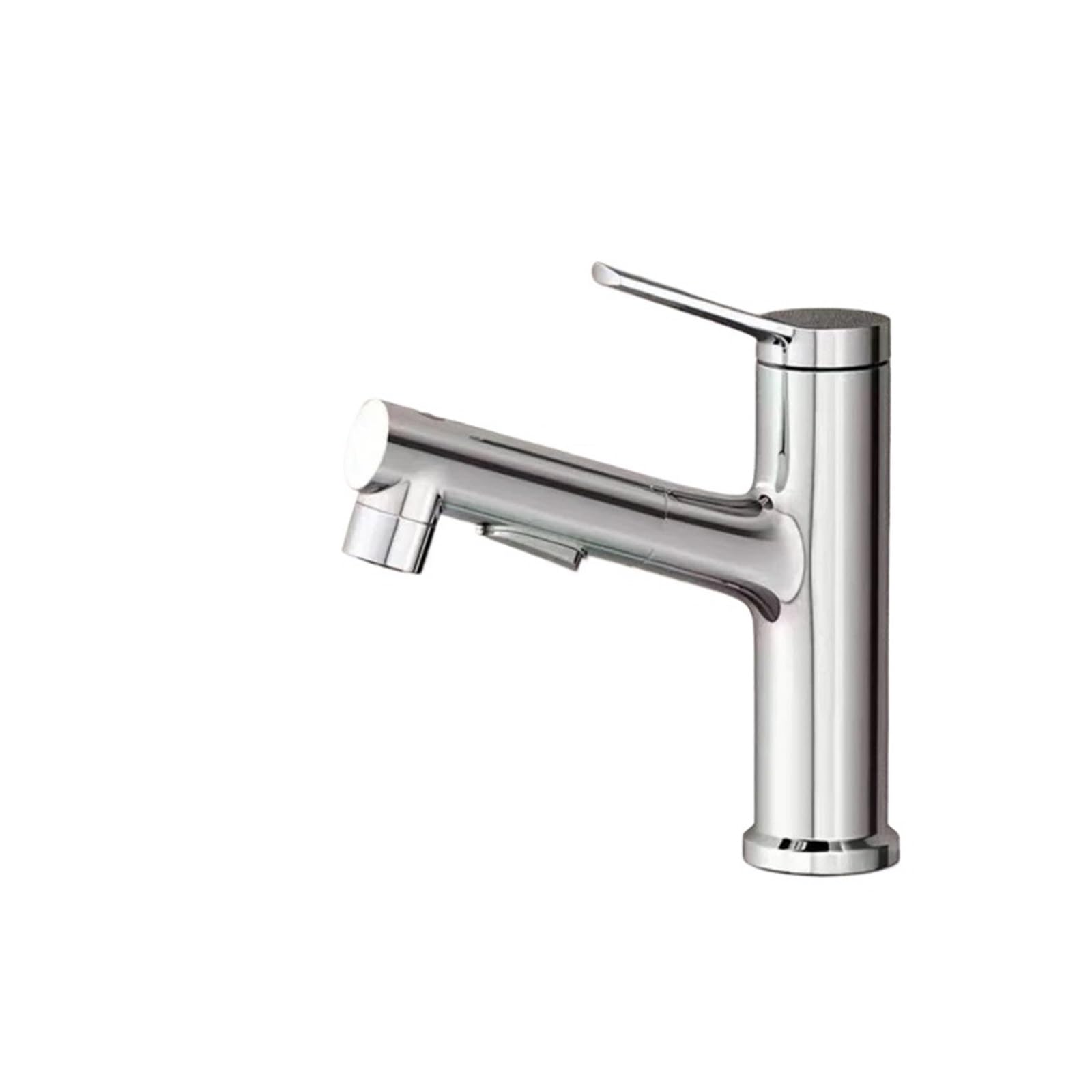 Robinet de lavabo multifonctionnel en chrome brillant pour salle de bains élégante