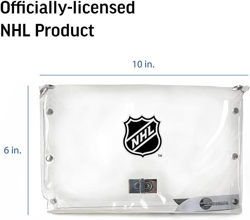 Littlearth Womens NHL Clear Envelope Purse With Black Fashion Strap - Image 4