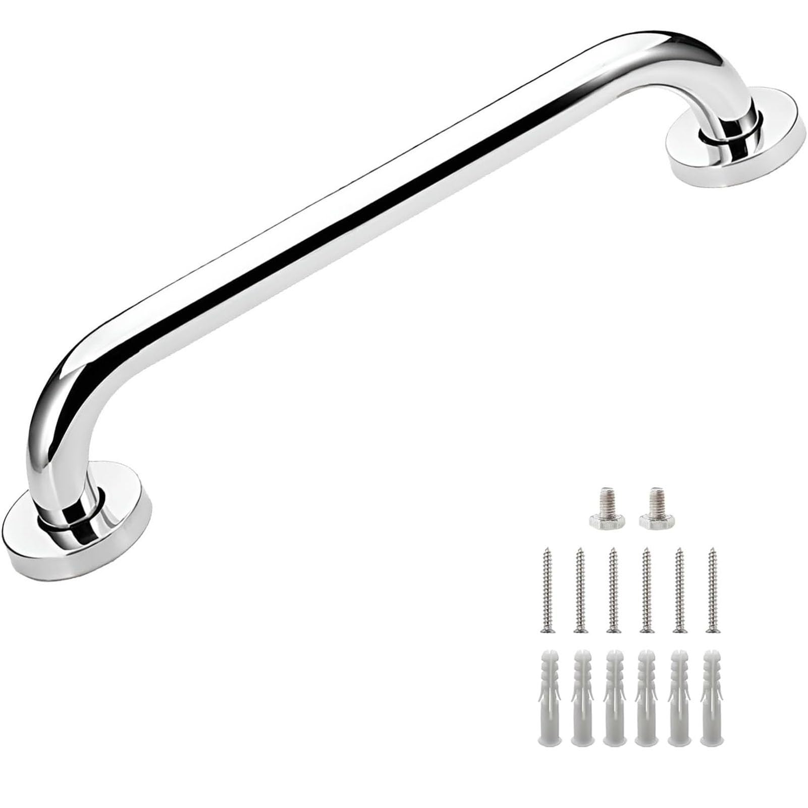 Bathroom Grab Bars for Seniors, 1ft-4ft Shower Toilet Indoor Steps Safety Hand Rails, 304 Stainless Steel Sturdy and Durable Handrails(1.3ft/40cm)