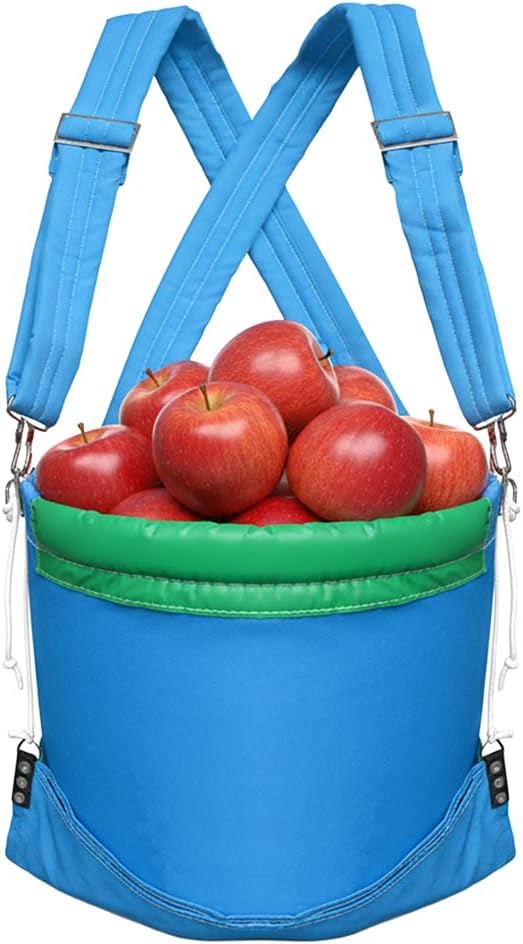 Zenport AG421 Agrikon Barrel Fruit Picking Bag, 1 Bushel, Blue