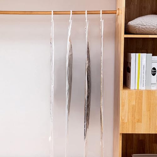 Hanging Vacuum Storage Bags,Space Saver Bags For Clothes,Reusable Clothes Storage Bags,Vacuum Sealer Bag Clothing Bag For Suits Dress Coats,And Jackets,Clothes Compression Storage Bags (110X60Cm) #TOP5