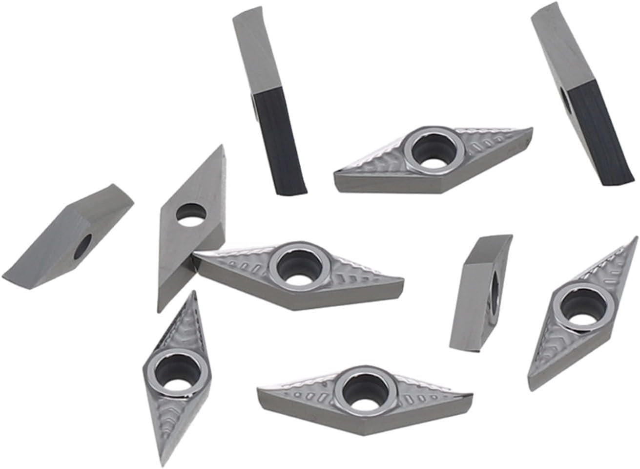 Carbide Cutter Blade Inserts VCGT110304AK H01 Processing With Toughness And Heat Resistance 10 Pack