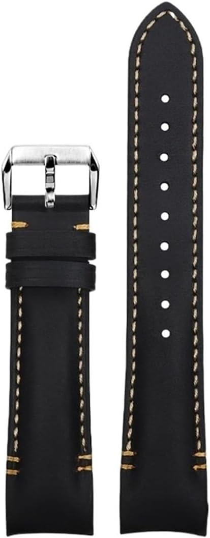 Curved End 22mm 20mm Leather Watch Band Fit for Tudor Black Bay/Seiko/Casio/Armani/Hamilton