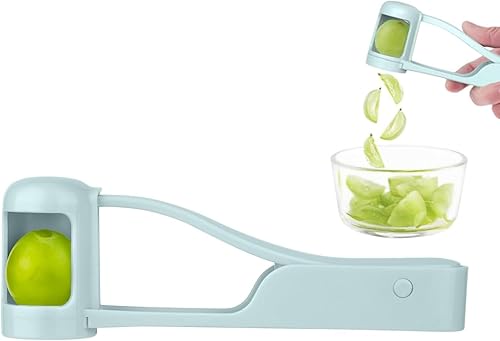 Cortador de uva para niños pequeños, herramienta de corte de frutas de grado alimenticio con hoja dentada, cortador de uva fácil de manejar,