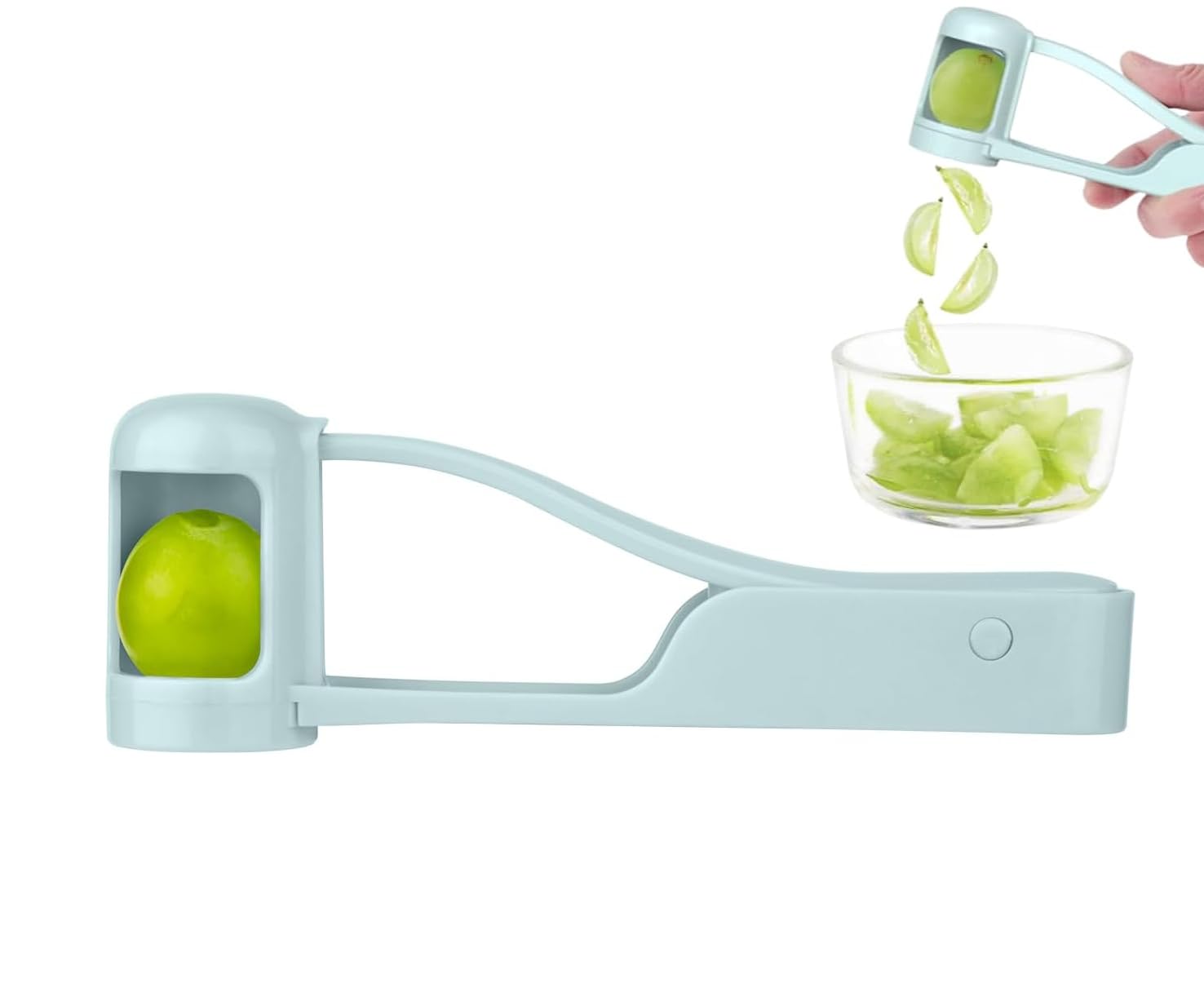 valRegBill Grape Cutter for Toddlers - Food Grade Fruit Cutting Tool with Serrated Blade - Easy to Handle Grape Quarter Cutter Fun Kitchen Gadget for Grapes, Strawberries, Cherries, Tomatoes