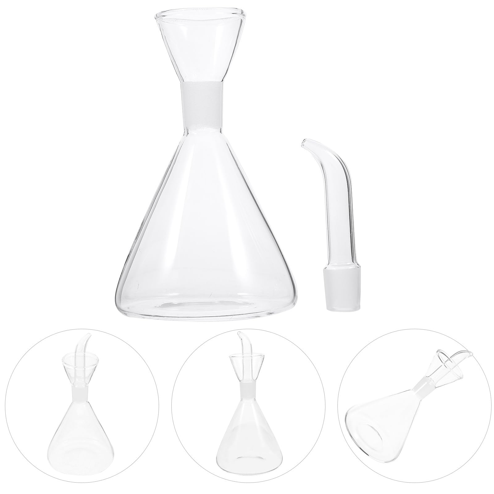 5 Botellas Dispensadoras de Aceite de Vidrio con Vertedor, Botellas de Aceite de Vidrio de 250 Ml para Aceitunas Y Vinagre, Esenciales de Cocina Antigoteo para Freidoras de Aire Y Aderezos