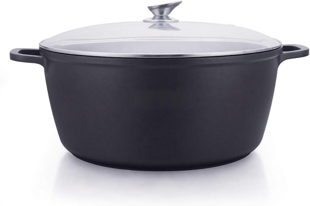 Haussmann Héritage Faitout/Marmite 23L, couscoussier, diamètre 44cm, revêtement pierre