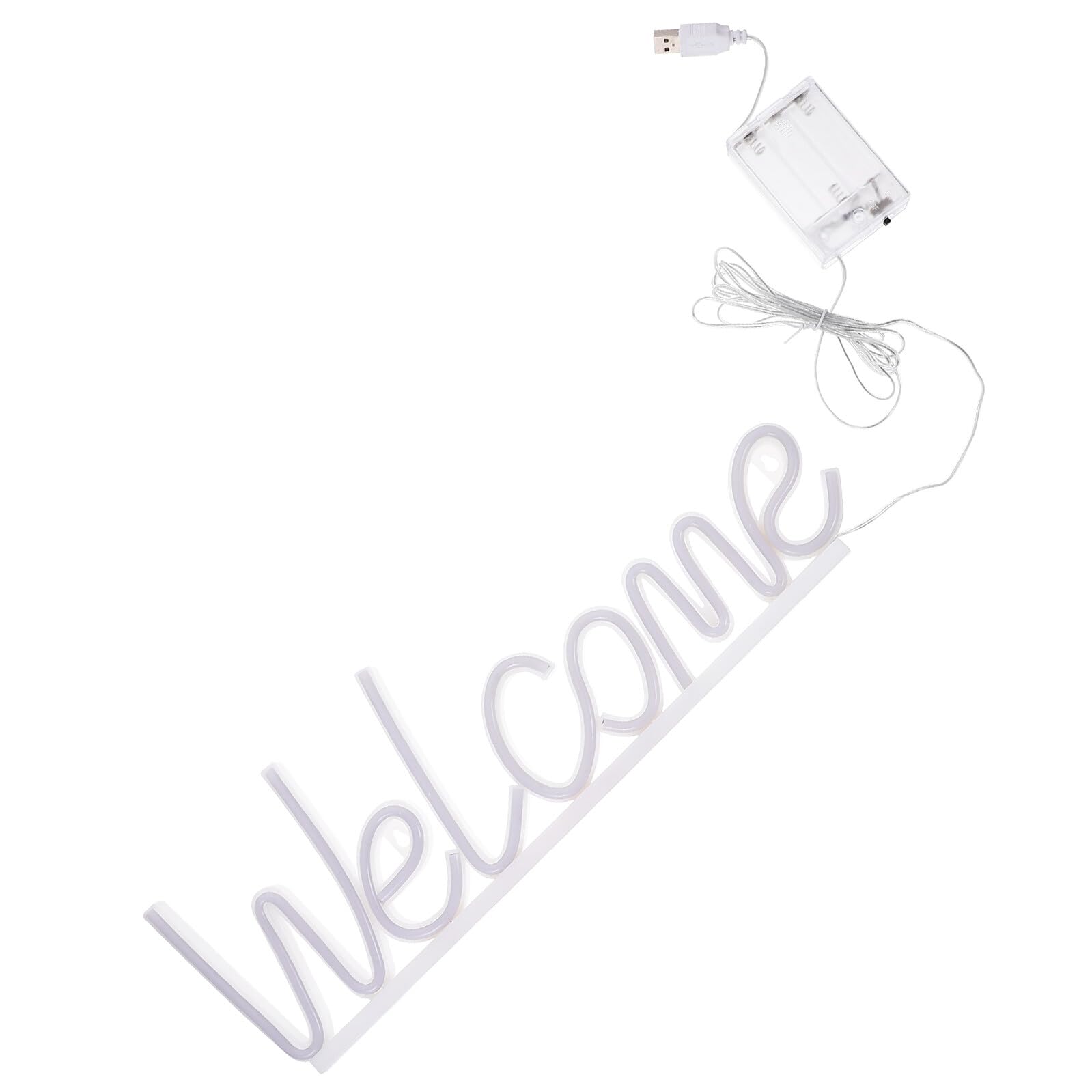 TOYANDONA LED Neon Schild „Welcome“ aus Acryl Dekorative LED Lampe für Party Bar und Wohnraumbeleuchtung Stimmungsvolle Wanddeko