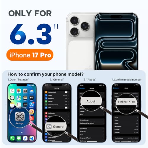 Image of Miracase Magnetic for iPhone 17 Pro Case, Compatible with MagSafe, Integrated Silicone Camera Control Cover, 3.0mm Thicken Shockproof Drop Protection Phone Case for 17 Pro,Dark Purple