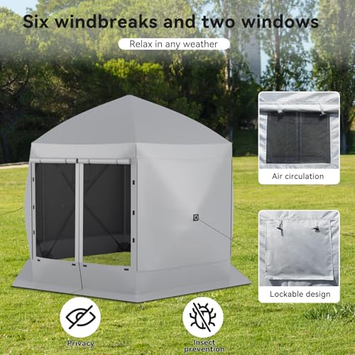 Escape Shelter Tragbarer Sichtschutz Haus Zimmer Pop Up Pavillon OD017-GY – Bild 3