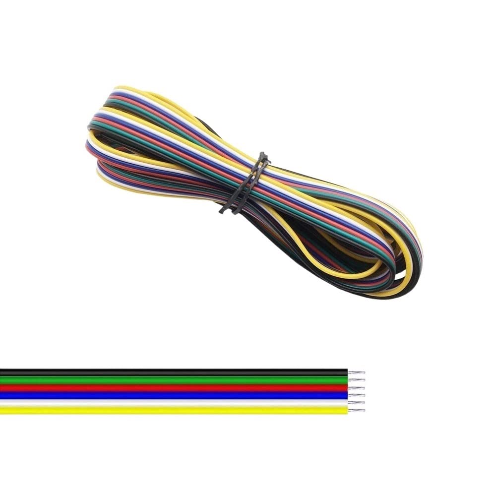 cable eléctrico Cable de tira de Led de 2/3/4/5/6 pines, 22AWG, 10m/20m/50m/100m, Cable eléctrico, Cable rojo y negro para WS2812B WS2811 SK6812 5050 2835 5730 ( Color : 3Pin Led Wire , Size : 100m )