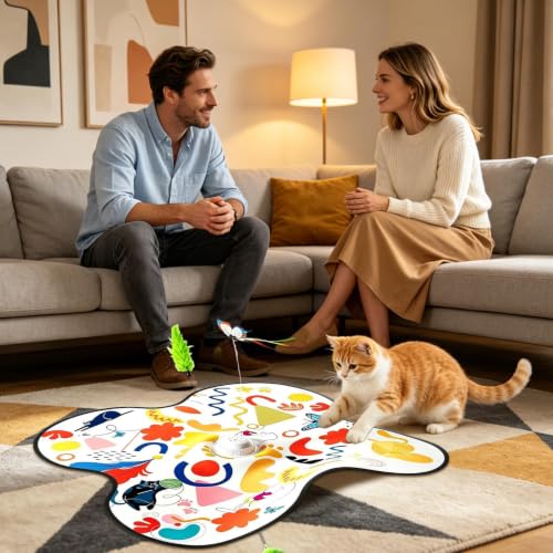 Caña para gatos interactiva de ejercicio mente activa y antiaburrimiento 3