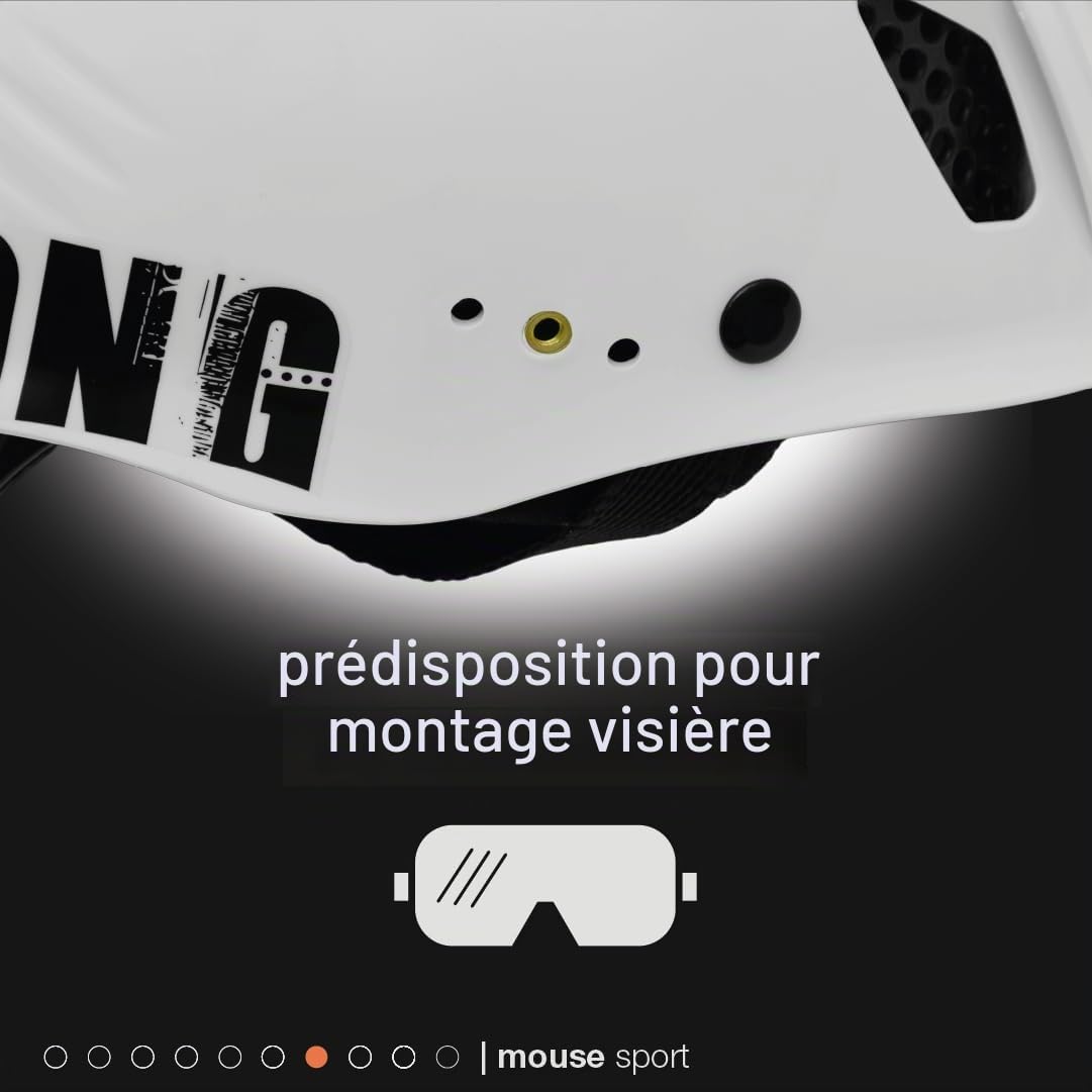 Kong. Mouse Sport. Casque d'escalade, d'alpinisme et de Via ferrata avec Rembourrage intérieur. CE en 12492. Poids: 375g. Taille Unique Ajustable de 52 à 64 cm. Fabriqué en Italie.