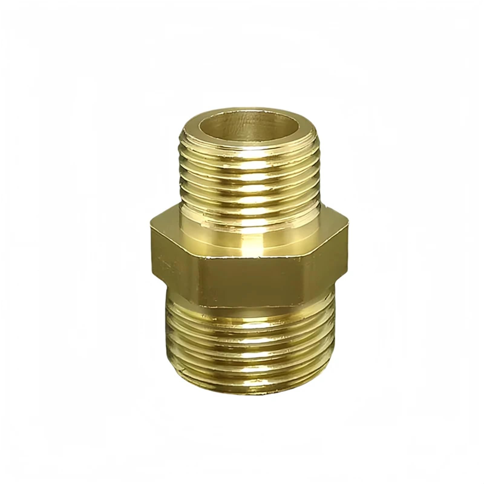 20 stücke Messing/Edelstahl Rohr Hex Nippel Fitting 1/8 1/4 3/8 1/2 BSPT Männlich Gleich Kupplung Reduzierung Kupplung Joint for Wasser Öl Gas(1l8-1l2 Brass)
