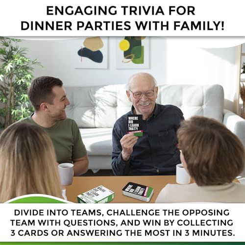 Image of Trivia Card Games for Adults with 2000 Questions - Party Board Games for Adults, Teens&Families - Trivia Cards with Answers in Geography, History, Science, and General Knowledge for Family Game Night