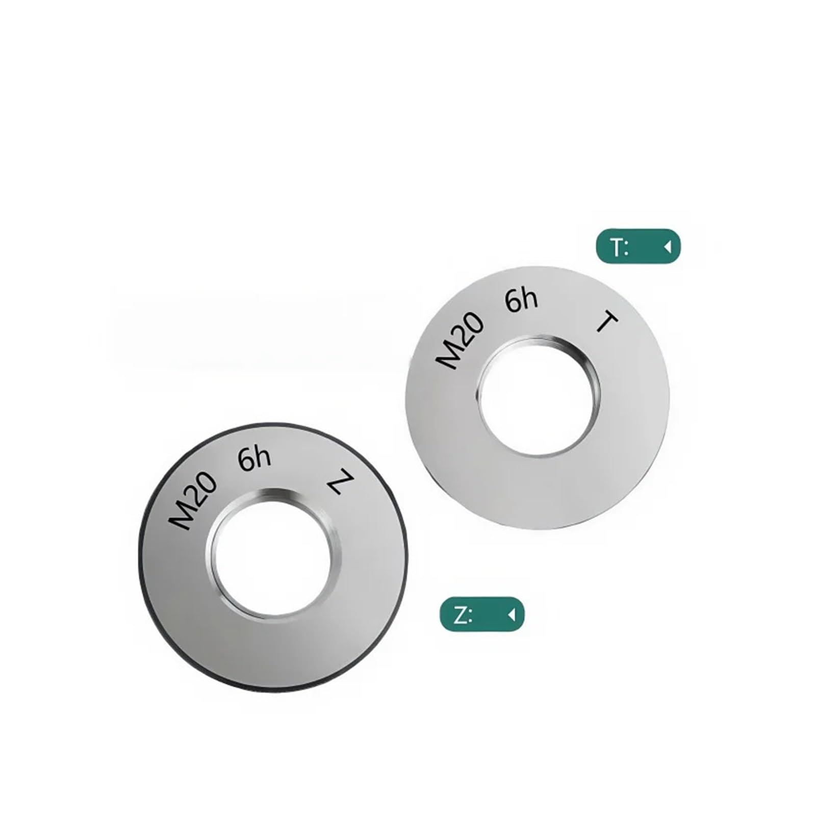 Jauge à anneaux filetés 1 jeu (1 x Go + 1 x No Go) 2A Bague de jauge à filetage fin métrique non standard UNC/F/EF/S U1-7/8 1-15/16(1-15I16-12UN-2A)