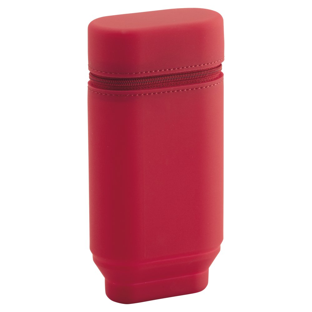 A7695-3 Stand Pen Case, Oval Type, L, Red