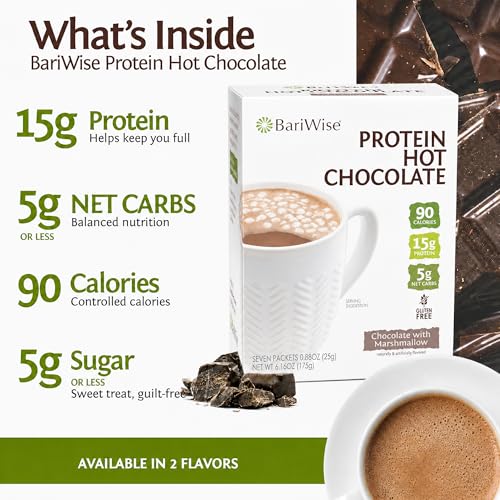 Image of BariWise Protein Hot Chocolate with Casein - 7ct (Chocolate Marshmallows)