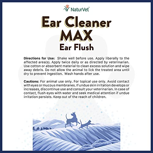 Image of NaturVet Ear Cleaner MAX Ear Flush for Dogs & Cats 12 oz