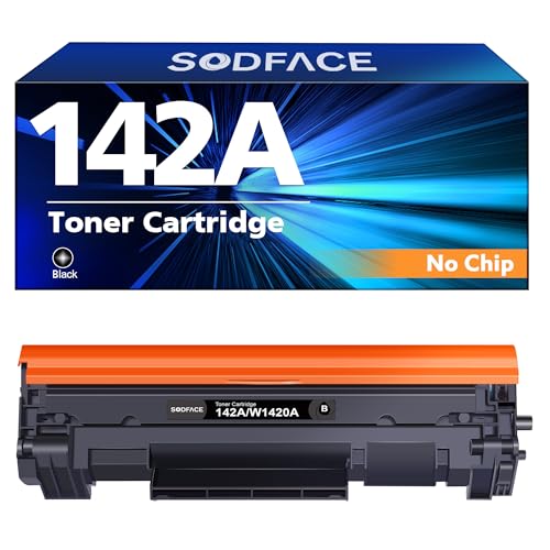 SODFACE 142A 142X Toner Kompatibel für HP 142A 142X W1420A W1420X Schwarz für HP LaserJet MFP M140W Toner M110W M140WE M110WE M139W M139WE (Kein Chip 1-Pack)