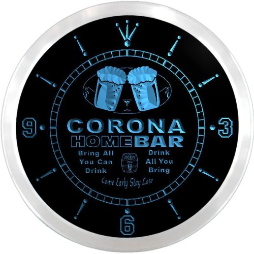 Amazon.co.jp: LEDネオンクロック 壁掛け時計 ncp2209-b CORONA Home