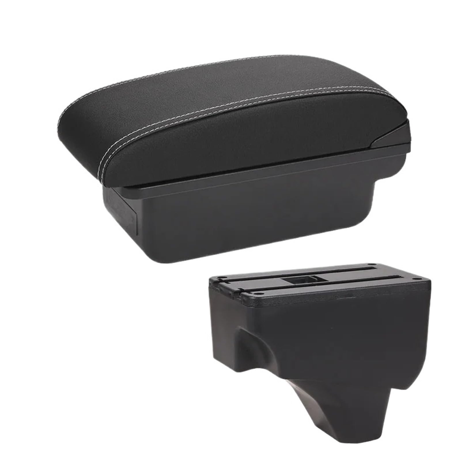 Udhqajc C3 Black White Nousb For Peugeot 2008 2019-2023 Car Armrest Box Retrofit Parts Interior Details Storage Accessories Car Centre Console Armrest Box
