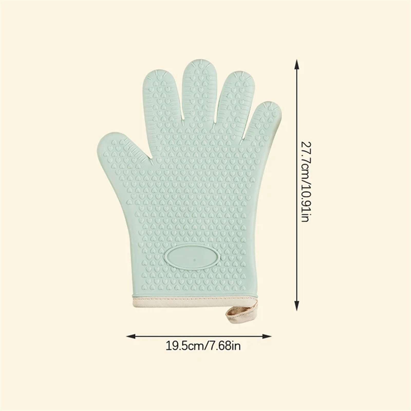 MRKU Guantes de Cocina para Hornear Guantes de Cocina Antiescaldaduras Aislamiento de Silicona Grueso Antideslizantes Resistentes a Altas temperaturas
