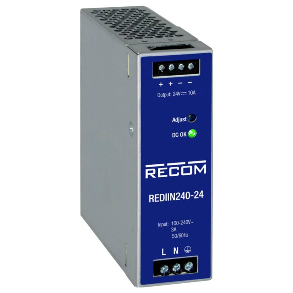 RECOM DIN Rail Power Supply 24V 10A 240W