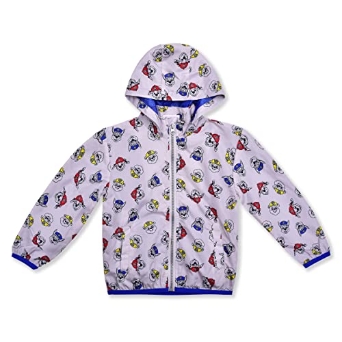 Paw Patrol Nickelodeon Boys Windbreaker Jacket for Toddlers and Little Kids
