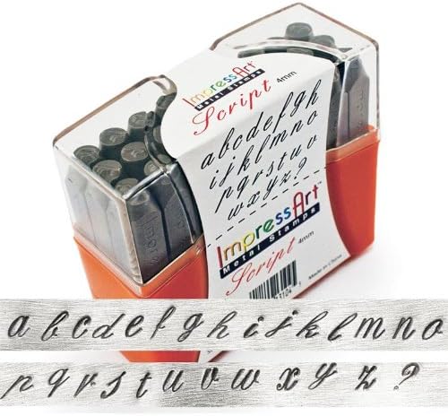 ImpressArt, Script, Metal Letter Stamps, Lowercase