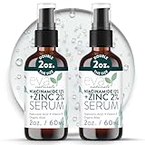 Eva Naturals Niacinamide 12% + Zinc Serum for Face – Dark Spot Remover, Pore Minimizer, Redness Relief, Hydrating Vitamin B3 with Botanical Hyaluronic Acid, Anti-Aging Serum for Clear Skin (2 Pack)