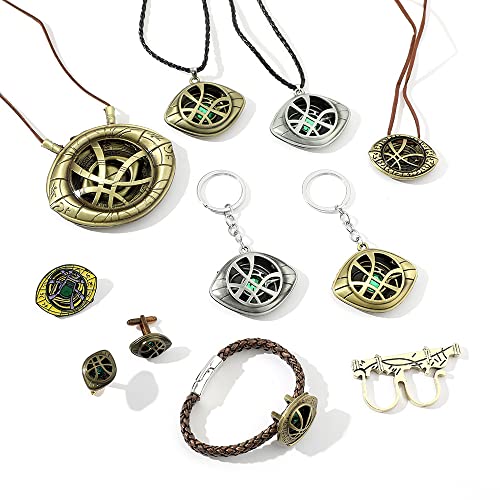 Doctor Strange Collar Retro Con Colgante Creativo Ojo De Agamota Calado Color Verde Diseño De...