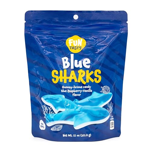 Gummy Sharks, Blue Shark Gummies, Blue Raspberry Candy - 11 Oz Pack - image 7