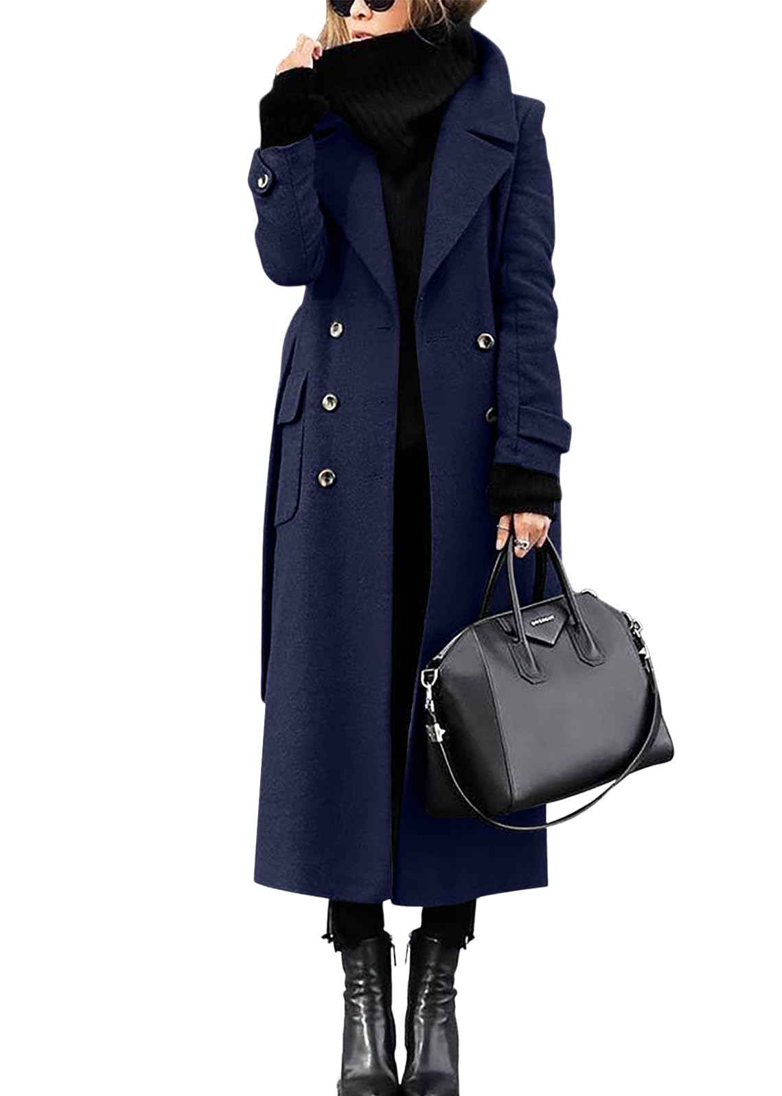 shownicer Cappotto di Lana da Donna Autunnali E Invernali Maniche Lunghe Tinta Unita Blazer Cappotto Elegante Autunno E Inverno Moda Coat con Bottoni
