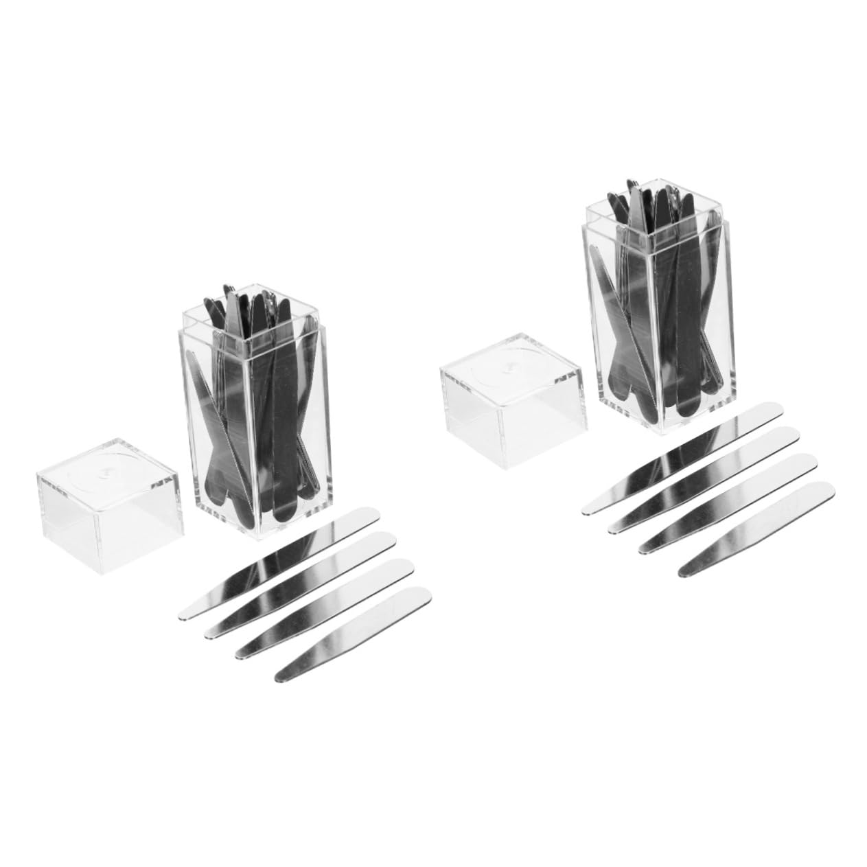 PACKOVE 2sets Collar Stays for Men Dress Shirt Collar Bones Stiffener for Shirt Placket 36pcs*2