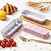 Husfunov 25 Pack Mini Cake Pans with Lids and Spoons, Small Aluminum Foil Loaf Pans, Rectangular Baking Containers for Party and Picnics, 6.8oz (Pink)