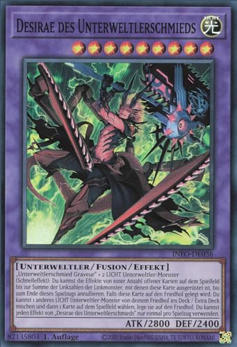 Fiendsmith's Desirae INFO-DE036 Super Rare Deutsch Boosterfrisch 1. Auflage - The Infinite Forbidden - mit ReCollectibles-Versandschutz - für Yu-Gi-Oh!