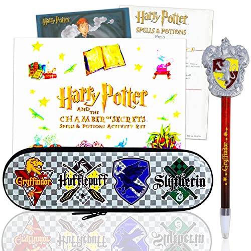 Harry Potter Pencil Case School Supplies Set ~ Deluxe Harry Potter Pencil Holder Box with Hogwarts Pen and Magic Activity Kit | Office Supplies | Gifts | Harry Potter Merchandise