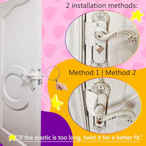 Image of Baby Proof Door Silencer & Cloth Latch Cover (3 Pack, Beige) | 4.1x3.1 Inches Quiet Soft Close Anti-Slam Pads Prevent Slamming Noise & Accidental Locking, Safety for Nursery & Toddler