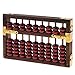 Vintage Chinese Wooden Bead Abacus Arithmetic Calculating Tool 9 Digits Calculator Counting Collection Gift Math Learning Tool Beginners for Children Adult - -