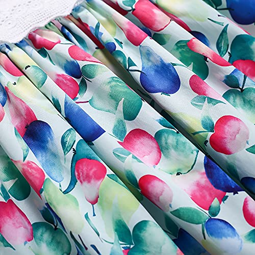 Pettigirl Girls Stylish Summer Green Pattern Printed Ruffle Cotton Clothing Toddler Child Pretty Casual Dresses4