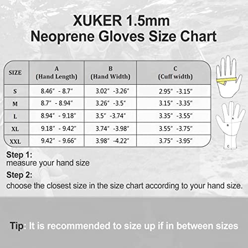 Xuker Neoprene Glove,Wetsuit Gloves 1.5Mm & 2Mm For Scuba Diving Snorkeling Paddling Surfing Kayaking Canoeing Spearfishing Skiing And Other Water Sports, Blue Small #TOP1