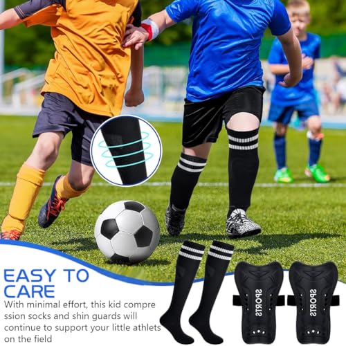 Proberos® Soccer Shin Guards and Socks for Toddler Kids Youth, Lightweight Soccer Shin Pads Protective Soccer Gear for 5-10 Years Old Children 6 51O Z6BGcML