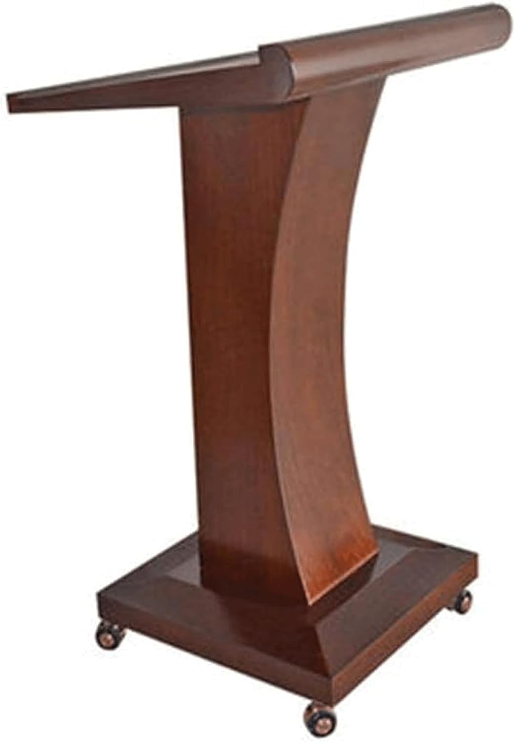Podio Podi su Ruote Leggii in Legno Pulpiti da Chiesa Portatili Podio per Insegnanti di Scuola per Impieghi Gravosi Leggii per Riunioni in Ufficio Scrivania in Piedi Podio(Walnut)